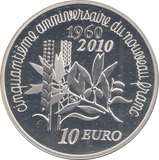 2010 SILVER PROOF FRANCE 10 EURO