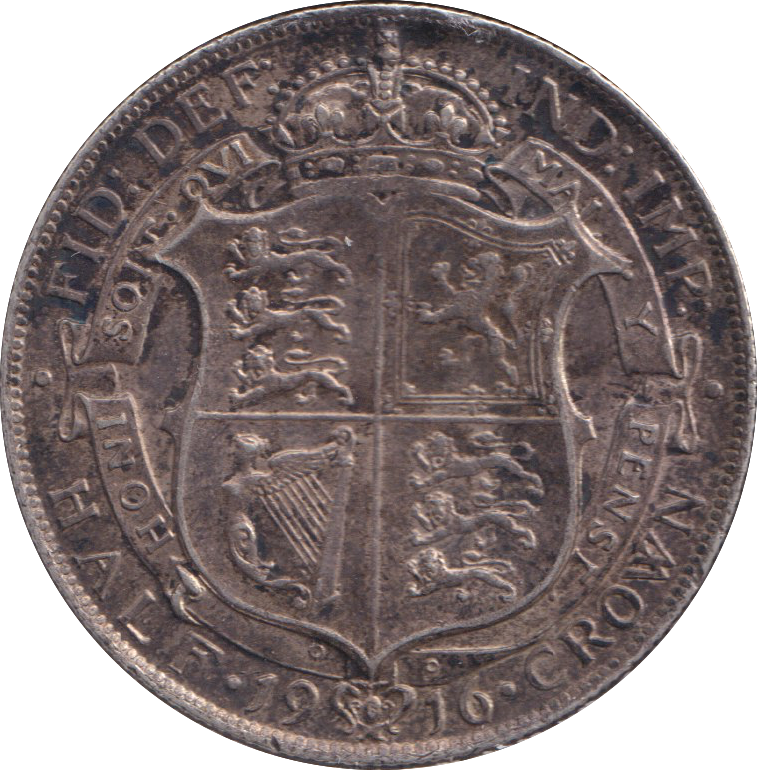 1916 HALFCROWN ( VF )