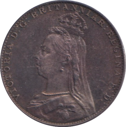 1890 AUNC MAUNDY FOURPENCE