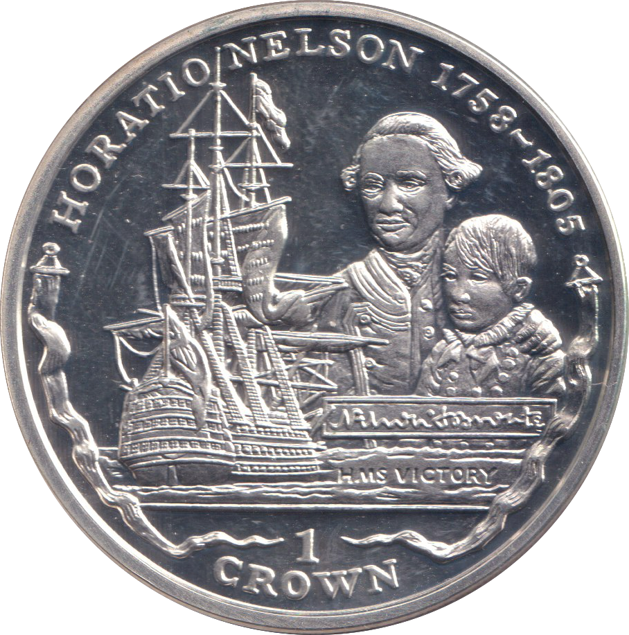 2005 SILVER PROOF CROWN FALKLAND ISLANDS