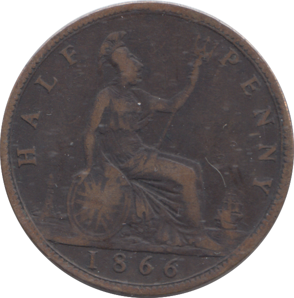 1866 HALFPENNY ( FINE )