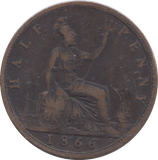 1866 HALFPENNY ( FINE )