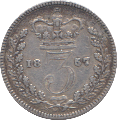 1857 THREEPENCE ( GF )