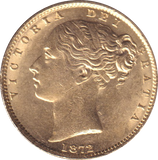 1872 GOLD SOVEREIGN ( EF )