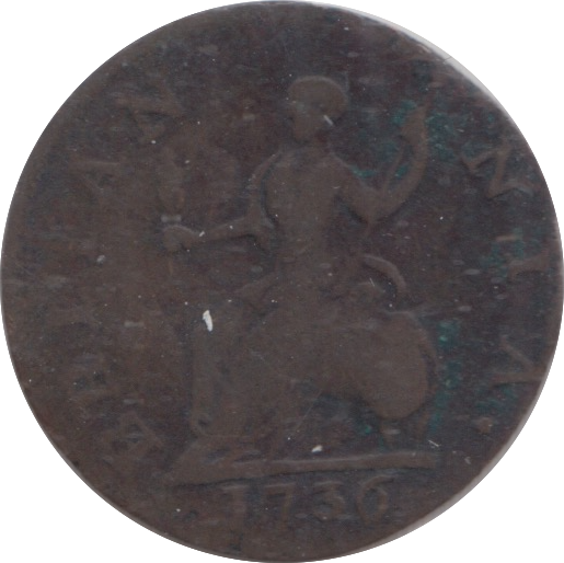 1736 FARTHING ( FINE )