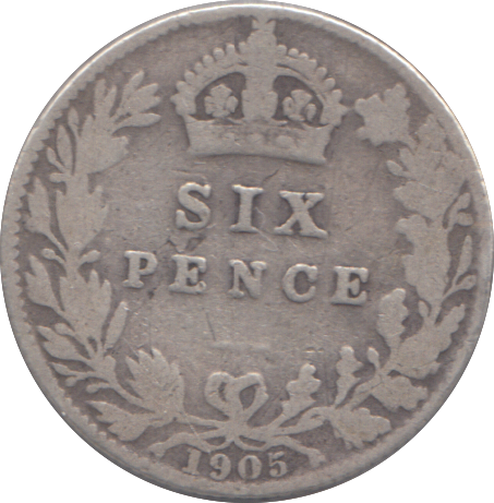 1905 SIXPENCE ( NF )