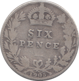1905 SIXPENCE ( NF )