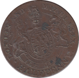 1794 PRINCE OF WALES HALFPENNY TOKEN