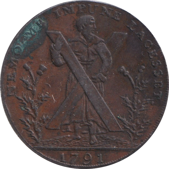 1791 HALF PENNY TOKEN EDINBURGH