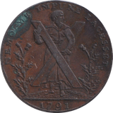 1791 HALF PENNY TOKEN EDINBURGH