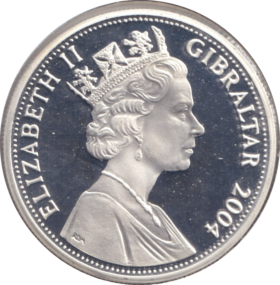 2004 SILVER FIVE POUND GILBRALTAR