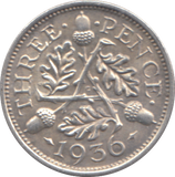 1936 THREEPENCE ( AUNC )