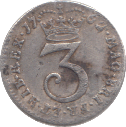 1762 MAUNDY THREEPENCE ( FINE )
