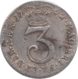 1762 MAUNDY THREEPENCE ( FINE )