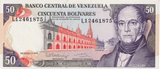 1992 VENEZUELA 50 BOLIVARES BANKNOTE REF-1681