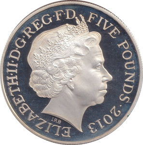 2013 SILVER PROOF £5 60TH CORONATION ANNIVERSARY