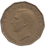 1950 BRASS THREEPENCE ( AUNC ) REF 16