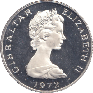 1972 SILVER PROOF 25 PENCE GIBRALTAR