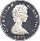 1972 SILVER PROOF 25 PENCE GIBRALTAR