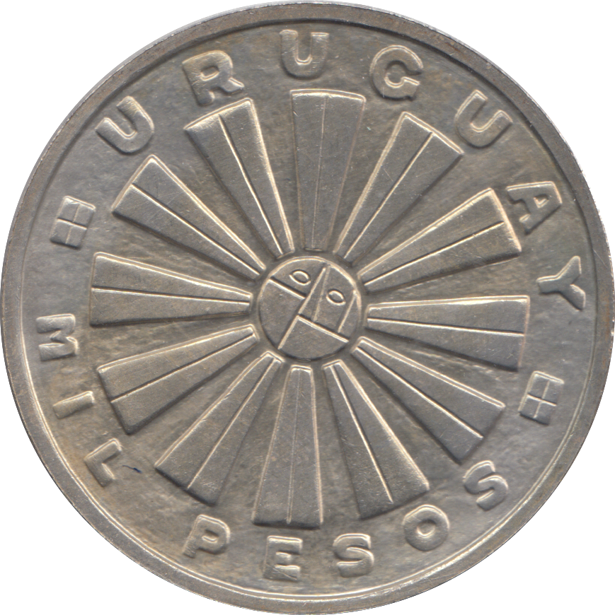 1969 SILVER 1000 PESOS URUGUAY