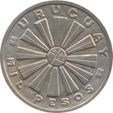 1969 SILVER 1000 PESOS URUGUAY