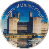 2013 WONDERS OF THE WORLD CAERNARFON CASTLE MEDALLION