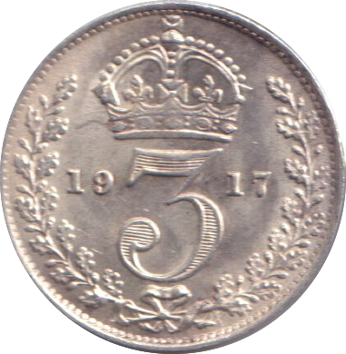 1917 THREEPENCE ( UNC )