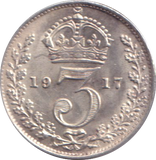 1917 THREEPENCE ( UNC )