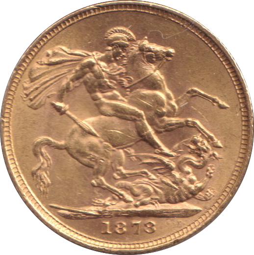 1878 GOLD SOVEREIGN ( AUNC )