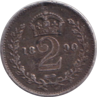 1890 MAUNDY TWOPENCE ( GVF )