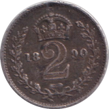 1890 MAUNDY TWOPENCE ( GVF )
