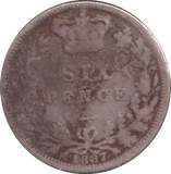 1887 SIXPENCE ( NF )