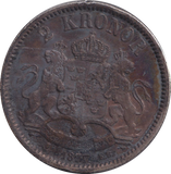 1877 SILVER 2 KRONOR SWEDEN