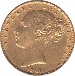 1869 SOVEREIGN DIE 19 ( GVF )