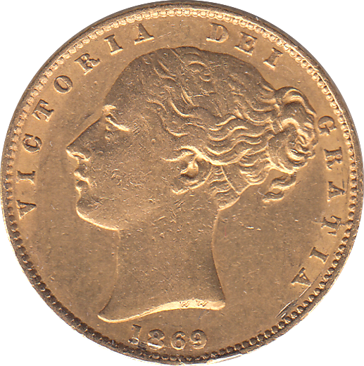 1869 SOVEREIGN DIE 19 ( GVF )