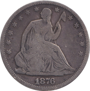1876 SILVER USA HALF DOLLAR
