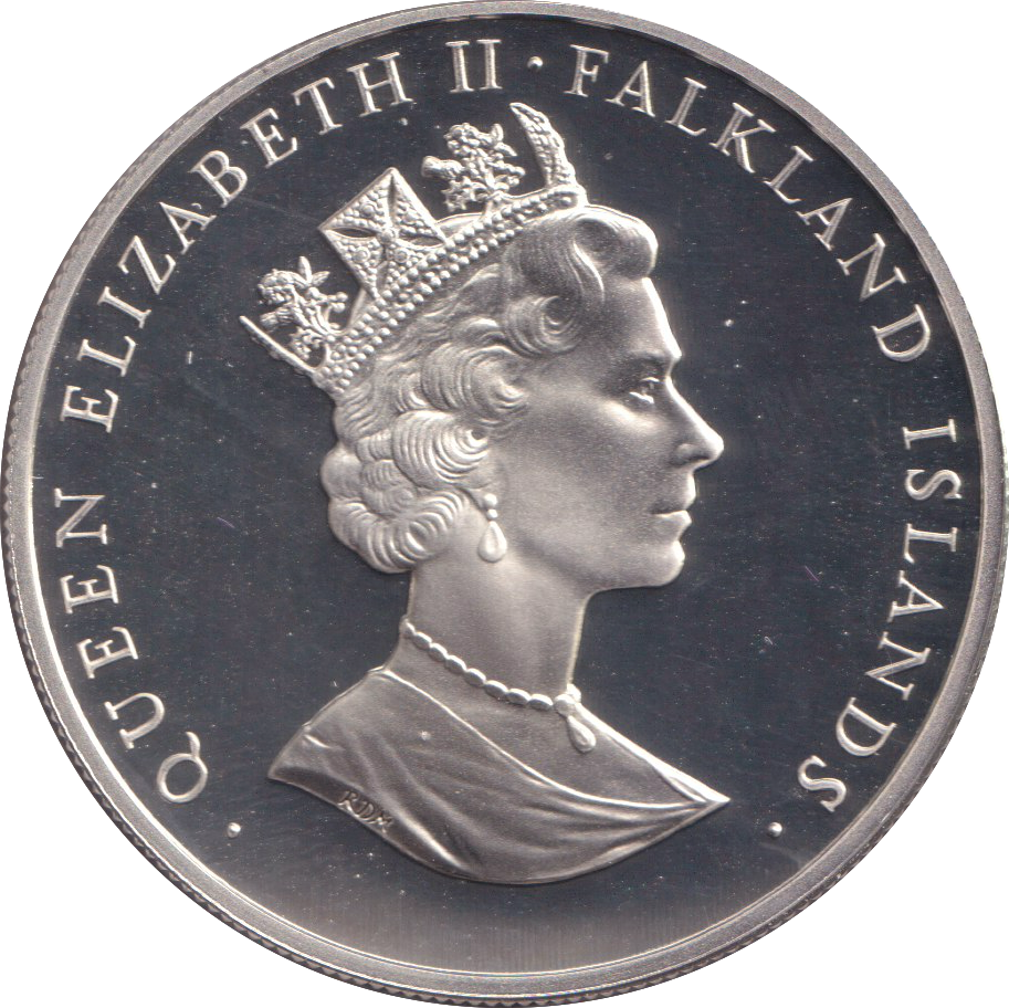 1993 SILVER PROOF FIFTY PENCE FALKLAND ISLANDS