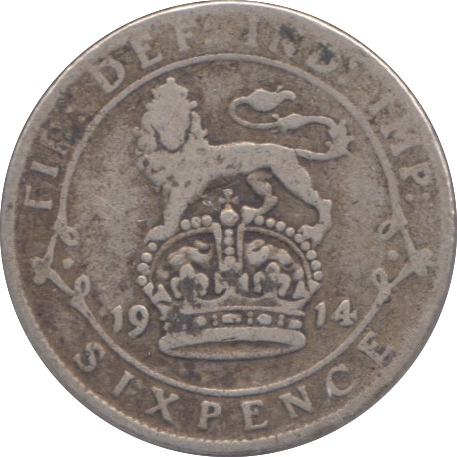 1914 SIX PENCE ( FINE )
