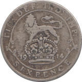 1914 SIX PENCE ( FINE )