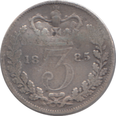1885 THREEPENCE ( FINE )