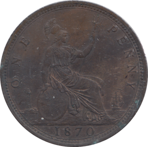 1870 PENNY ( AUNC )