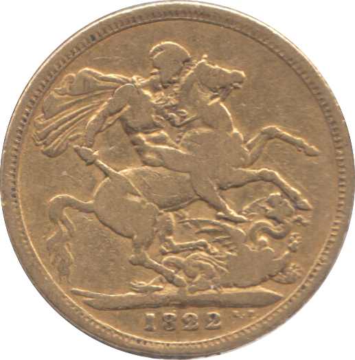 1822 GOLD SOVEREIGN ( FINE )
