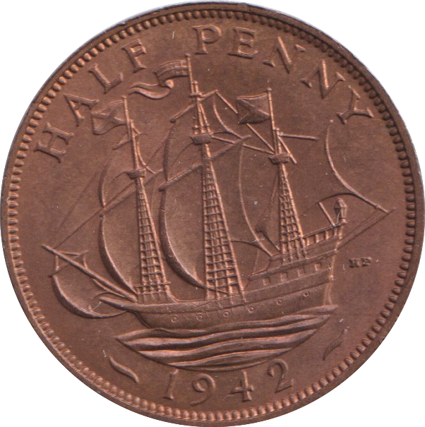 1942 HALFPENNY ( BU )