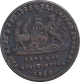 1850 FARTHING TOKEN GENT AND CO NORTHAMPTON