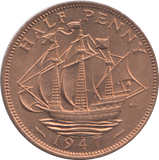 1947 HALF PENNY ( UNC )