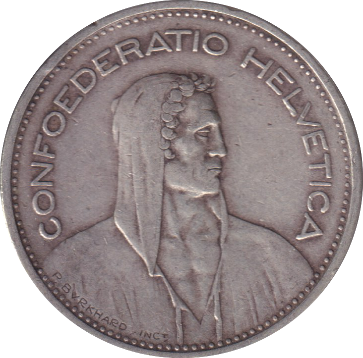 1935 5 FRANC SWITZERLAND
