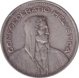 1935 5 FRANC SWITZERLAND