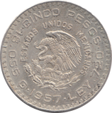 1957 MEXICO 5 PESOS