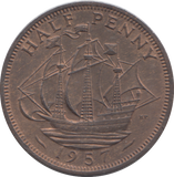 1957 HALF PENNY ( AUNC )