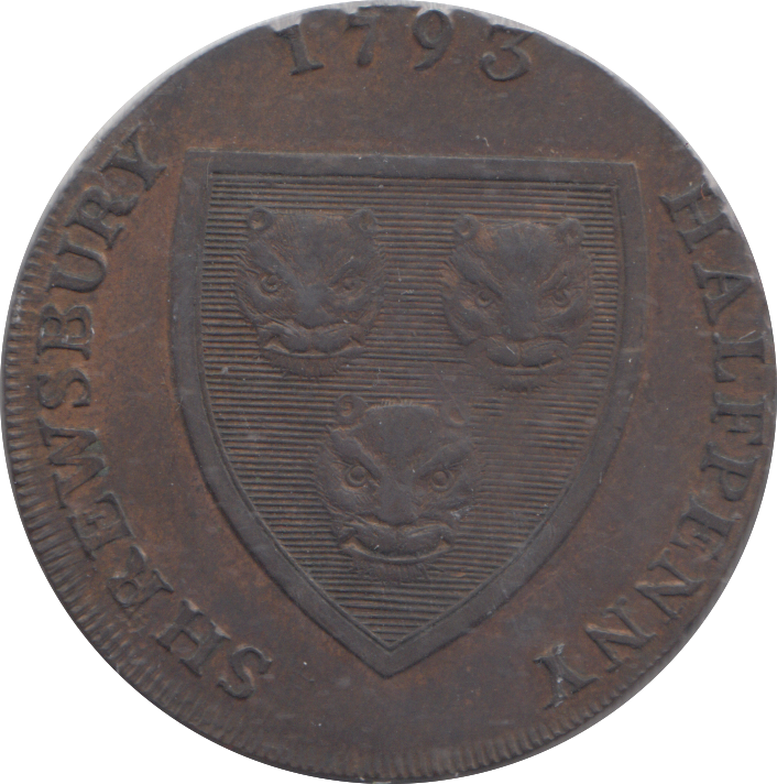 1793 SHREWSBURY HALFPENNY TOKEN